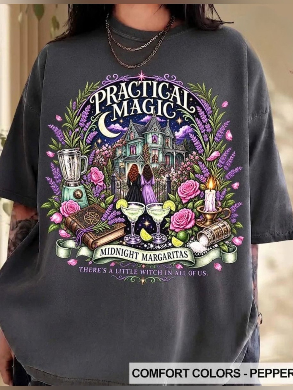 Comfort Colors Pepper Practical Magic Midnight Margaritas T-Shirt